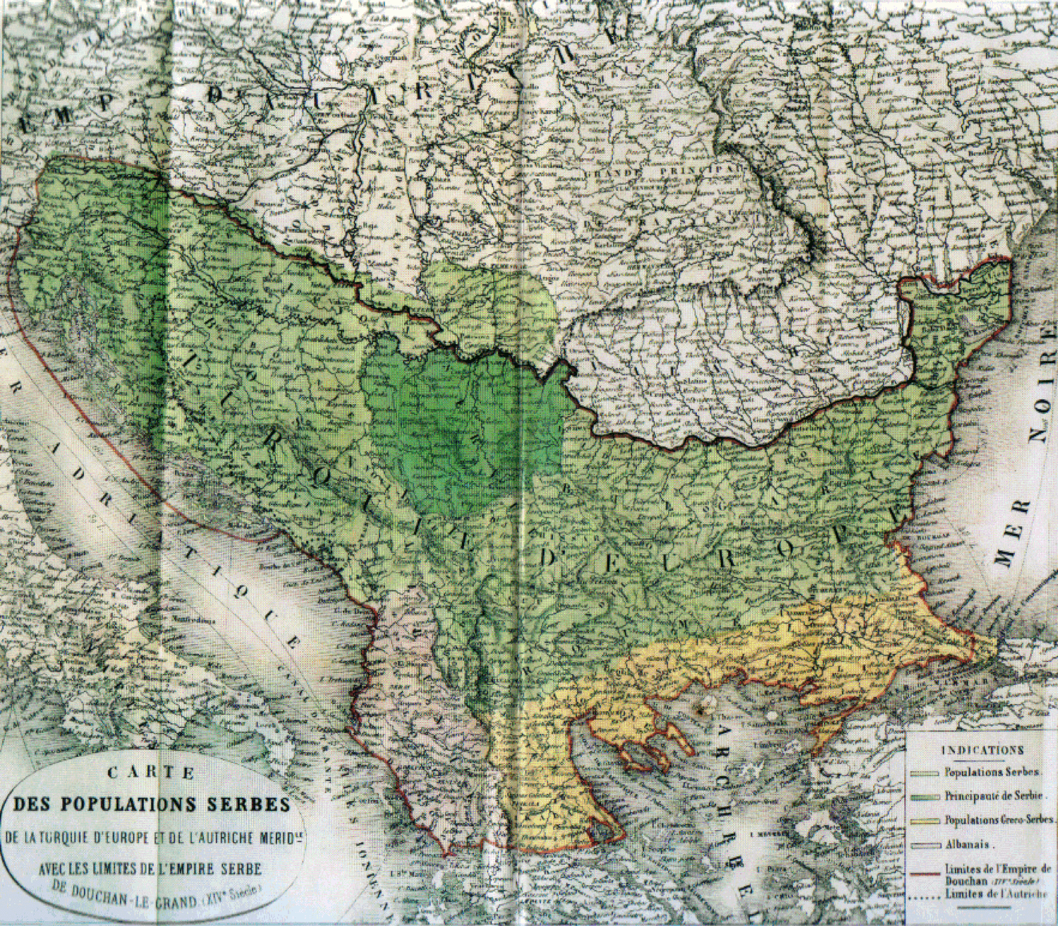 Serb population map 1862