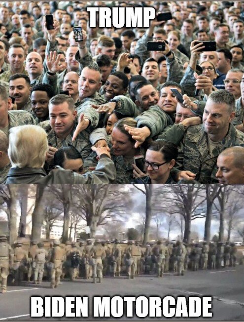 Military loves Trump
