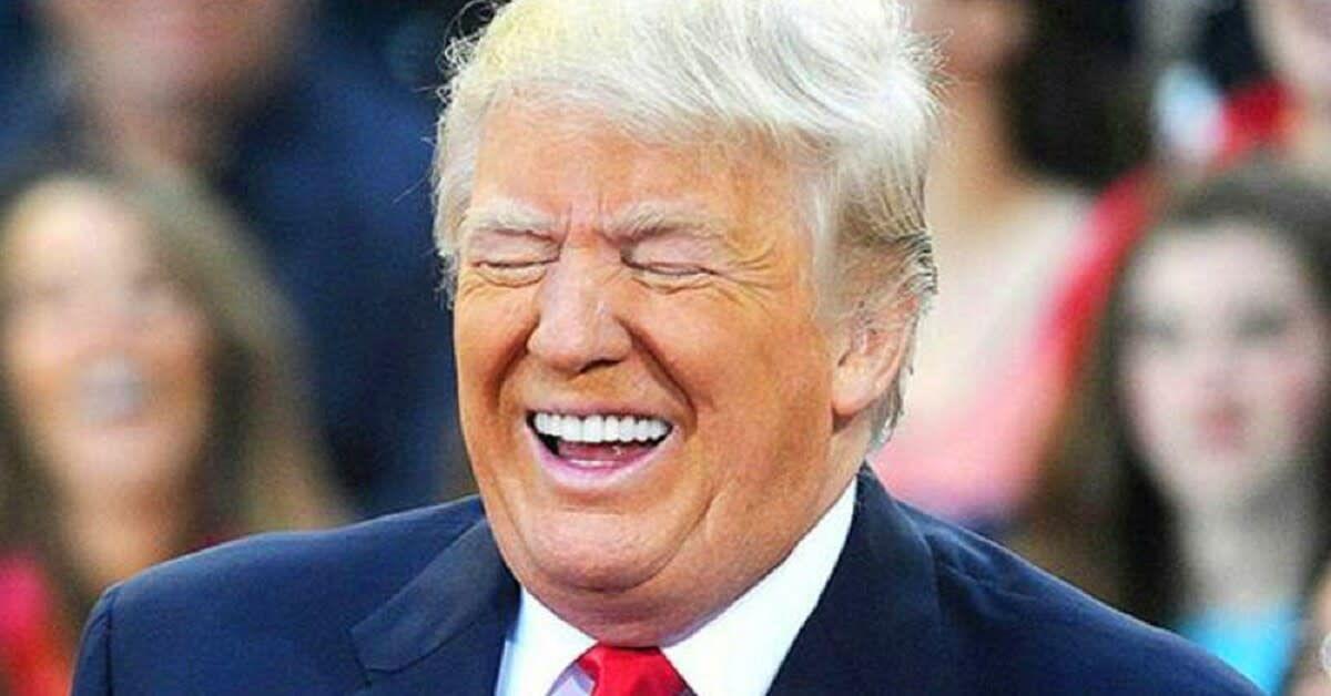 President Trump laughing