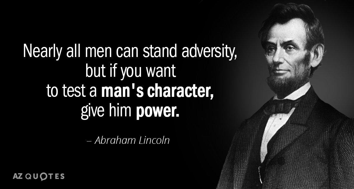 Lincoln quote on power