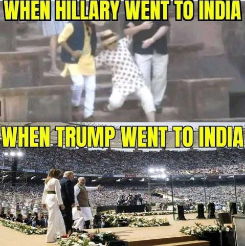 Trump and Hillary in India