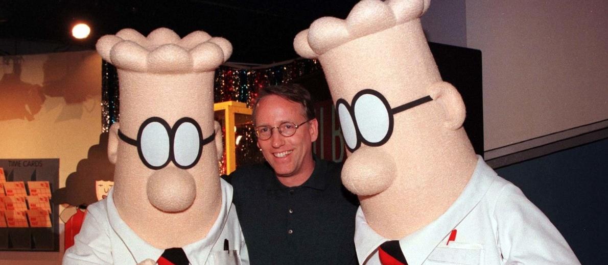 Scott Adams with Dilbert