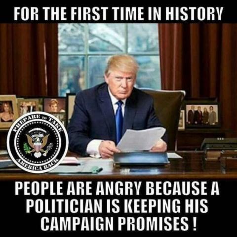 President Trump keeping promises