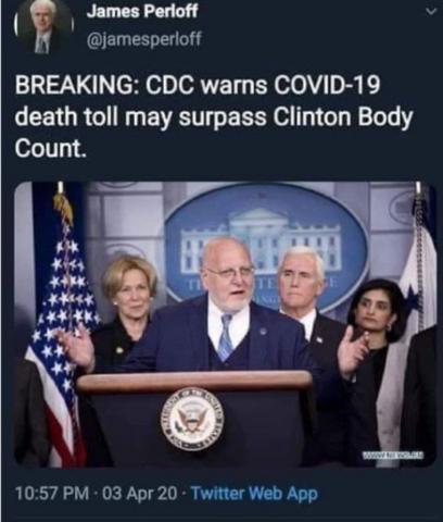 Clinton body count and COVID-19
