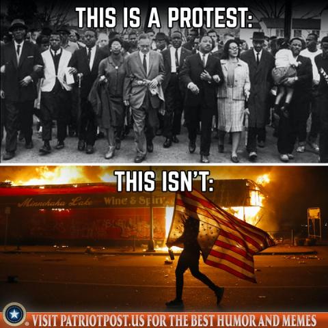 Riots vs protest
