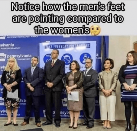 Men's and women's feet