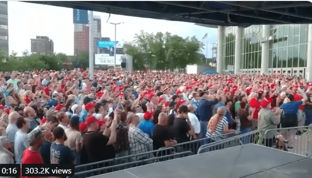 Trump rally in New Hampshire overflow crowd